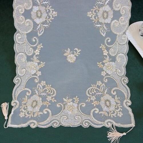 European Rectangular Embroidery Pendant Nice Tablecloth Barbecue Party Food And Beverage Cover Bedroom Living Room Coffee Tables