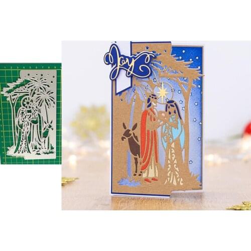 Christmas Believer Mary and Joseph Metal Cutting Dies DIY Mold Paper Metal Craft Dies for Card Making Cut Dies Embossing Molds