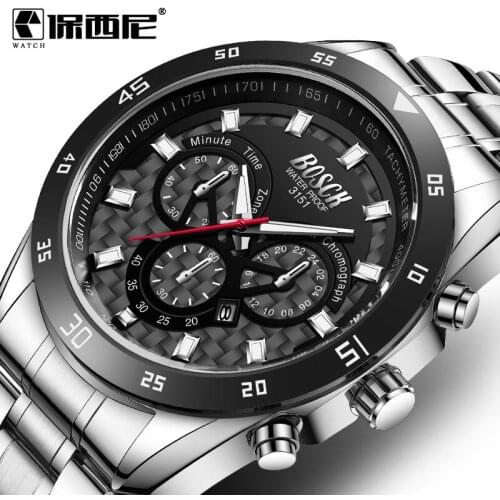 Mens Watches Male Clock Luminous Quartz Watch Casual Military Stainless Steel Date Waterproof Sport Gift Watch Relogio Masculino