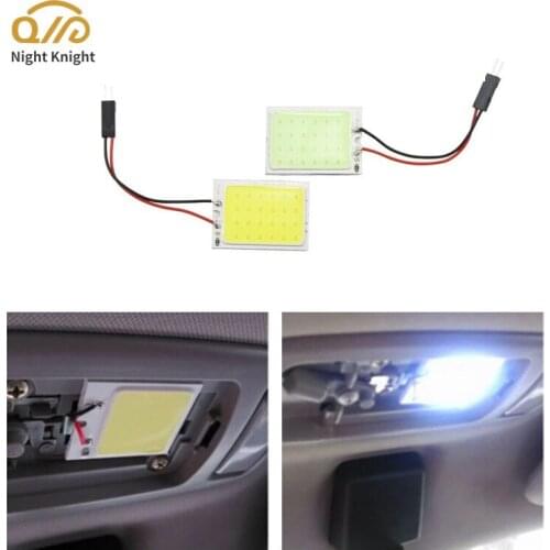 Night knight Car White 48 SMD COB LED T10 4W 12V Interior Panel Light Dome Lamp Bulbs