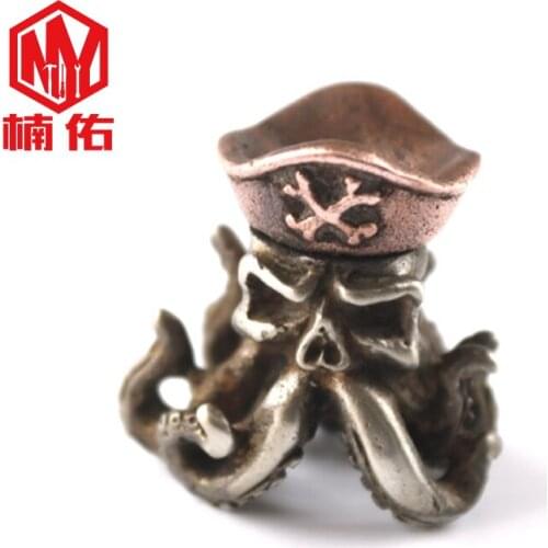 Octopus EDC Paracord White Copper Knife Bead Car Key Pendant Accessory Accessories