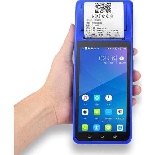 POS Android Terminal 3G Wifi Bluetooth NFC Reader 58MM Thermal Printer 1D 2D Camera Scanner