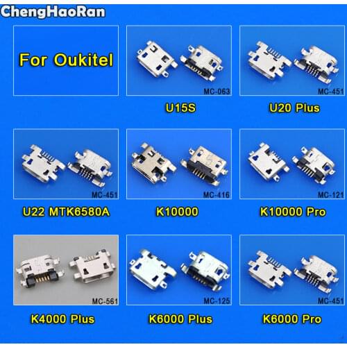 ChengHaoRan 10X For Oukitel K4000 Plus K6000 Pro K10000 Pro U22 U20 Plus U15S Micro USB Jack Socket Charging Dock Port Connector