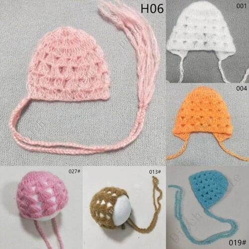 Handcraft Baby hand Knit Mohair Bonnet ,Baby Photography Props. Photography prop