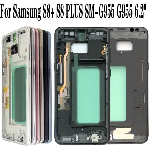 Shyueda 100% New For Samsung S8+ S8 PLUS SM-G955 G955 6.2" Front Middle LCD Screen Housing Frame Bezel