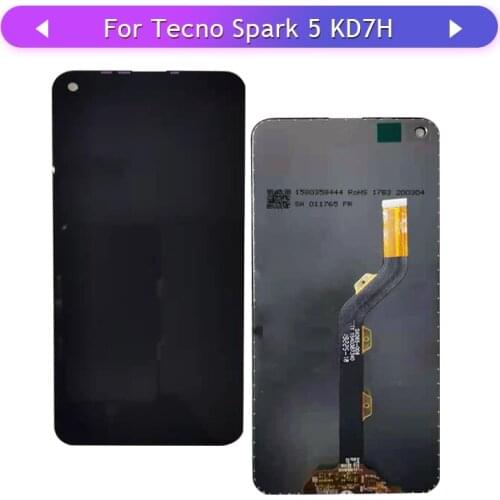 For Tecno Spark 5 KD7H Full LCD Display Assembly Complete Touch Screen Digitizer Replacement