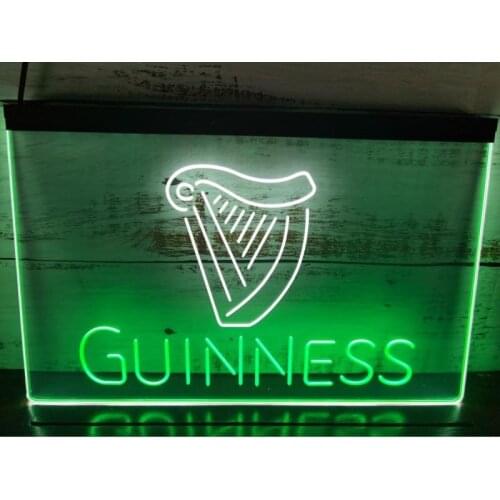 SS043 Guinness Beer Bar Pub Club Dual Color LED Neon Sign