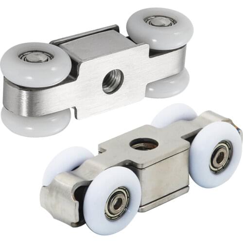 Ultra-quiet Wooden Furniture Sliding Door Pulley Hanging Track Nylon Curtain Wheel Glass Bearing Roller Hardware