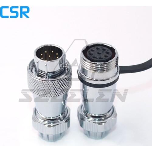 SZJELEN WS16 series waterproof connectors 9pin male and female ip67 metal Docking wire connector plug and socket
