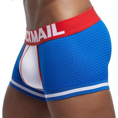 JOCKMAIL New 1Pcs/lot Men Underwear Boxers Mesh Cuecas Boxers Men Boxer Homme Boxershorts Gay Men Male Panties calzoncillos