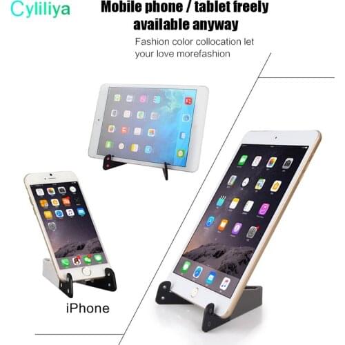 Universal V Shape Hands Free Plastic Folding Desk Table Mobile Phone Tablet Stand Mount Holder For Mobile Phone Stand