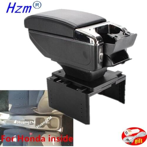 For Honda inside Armrest box For Honda inside Car Armrest box center Storage box Interior Parts accessories with USB LED light