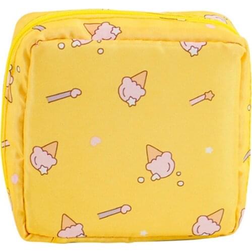 OYOREFD Waterproof Tampon Storage Bag Cute Sanitary Pad Pouches Portable Makeup Lipstick Key Earphone Data Cables Organizer