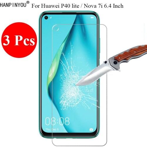 3 Pcs/Lot New 9H 2.5D Full Cover Tempered Glass Screen Protector For Huawei P40 lite P40lite / Nova 7i 6.4" Protective Film