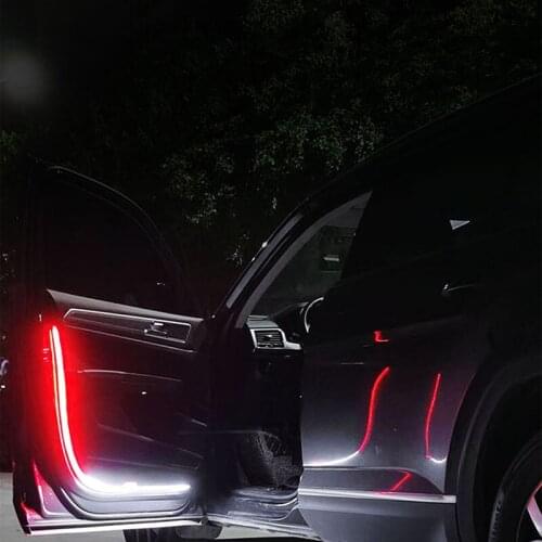 1PC Car Door Deco Light Strips Flashing Light Safety LED Opening Warning Light Strip