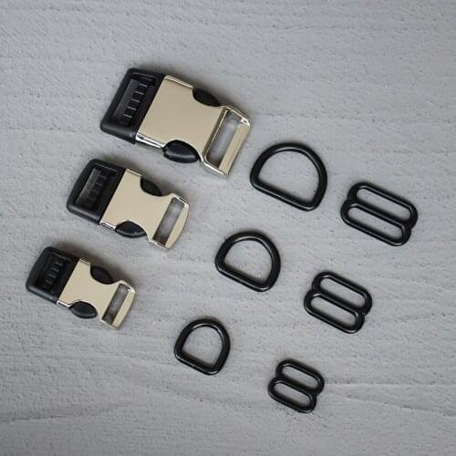 10 Sets 15/20/25mm Plastic Side Release Buckle For Bag Dog Collar Paracord Bracelet Bag Backpack Strap Webbing