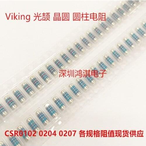 100PCS MELF0204 0207 100R 3.5*1.4mm 5.9*2.2mm 1% 50PPM SMD Color Ring Wafer Resistor