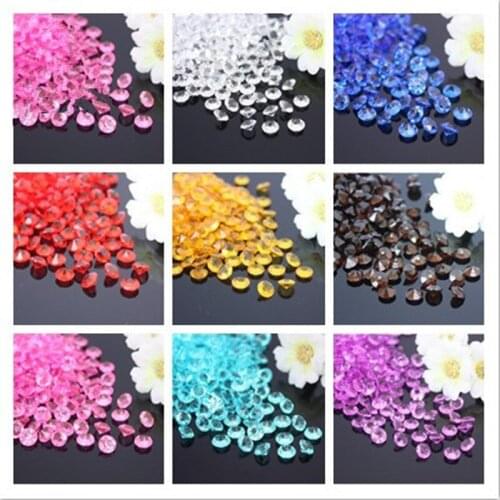 2000PCS Wedding Decoration Diamond Crafts Confetti Table Scatters Clear Crystals Centerpiece Events Party Festive Supplies 4.5mm