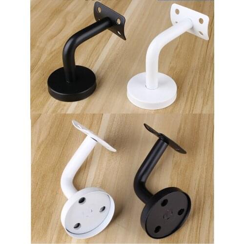 6Pcs/Lot 60*60mm Stainless Steel Handrail Wall Mount Brackets Bracket white black paint lacquer With Screw and anchor