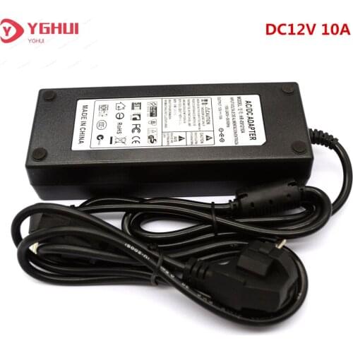 AC 100V-240V Converter Camera Power Adapter DC 12V 10A Power Supply EU/US/UK Plug DC 5.5* 2.5mm For Video Surveillance Camera