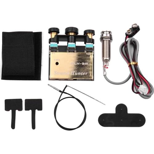 Sound Hunter Guitar Pickup Acoustic Guitar Onboard Active Piezo Pick Up EQ Equalizer Dual Source Preamp System Guitar Accessorie