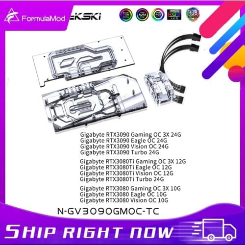 Bykski GPU Block With Active Waterway Backplane Cooler For Gigabyte RTX 3090 3080 Gaming/Eagle/Turbo/Vision N-GV3090GMOC-TC