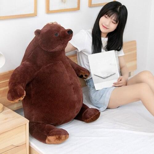 100cm Big Soft Teddy Bear Plush Toys Dark Brown Teddy Bear Hugging Pillow Animal Cushion Children Birthday Gift for Lovers