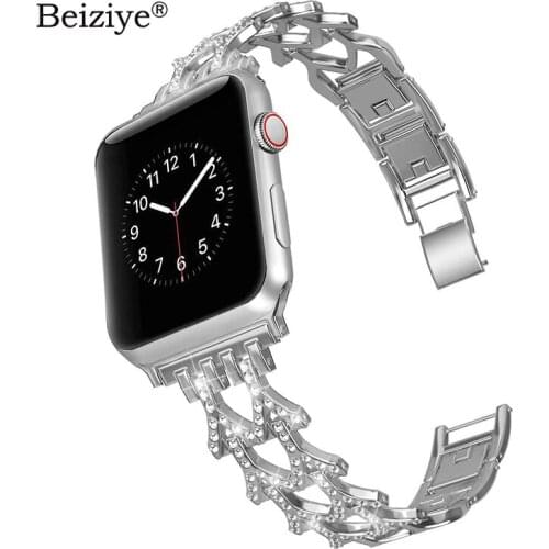Bracelet Stainless steel strap For Apple Watch Band 42mm 38mm Women Diamond Band For Apple Watch Bands 40mm 44mm Series 5 4 3 2