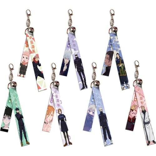 10 Types Jujutsu Kaisen Lanyard Keychain Yuji Itadori Gojo Satoru Streamer Pendant Keyring Trinket Jewelry
