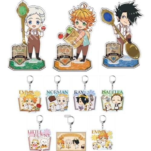 Anime The Promised Neverland Emma Norman Ray Don Gilda Anna Acrylic Stand Figure Model Keychain Pendant Keyring Cartoon Toys