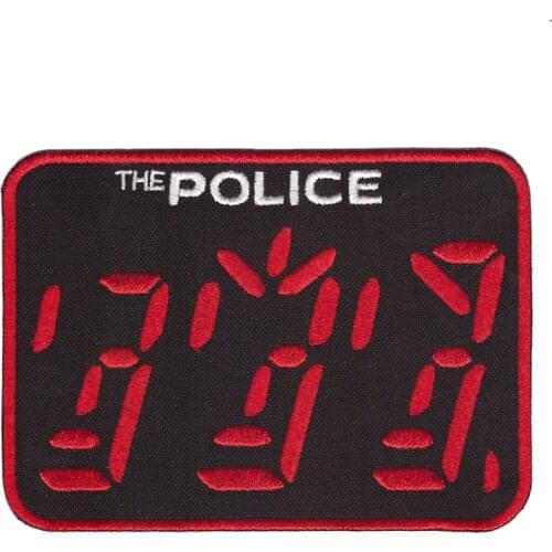 Black red sign INTAGE ORIGINAL THE POLICE GHOST IN THE MACHINE PATCH NOS