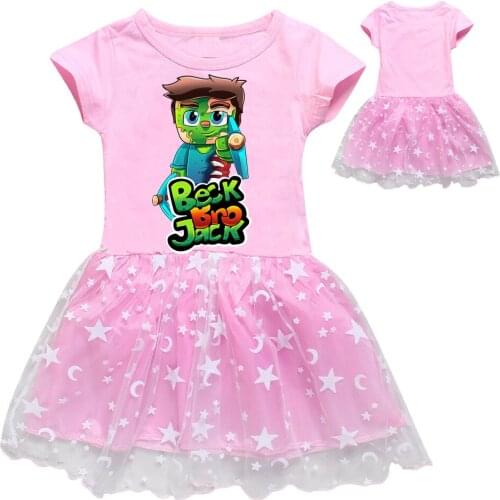 Kids Anime Cosplay Princess Dress 2021 Summer Short Sleeve Cartoon Dress Childrens Birthday Vestidoes Clothes Halloween Costume