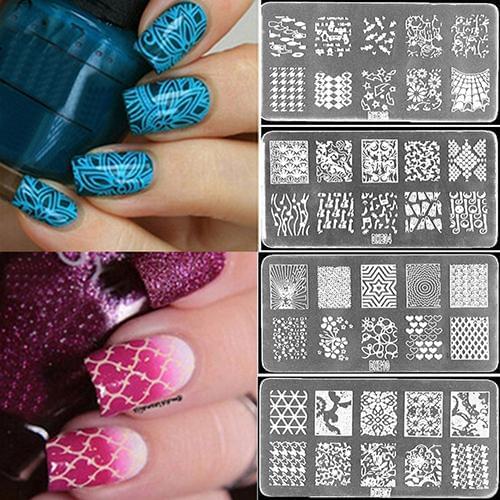 Hot Nail Art Polish Manicure Image Stamping Template Plate Scraper Kits DIY Nail Tools Nail Art Equipment