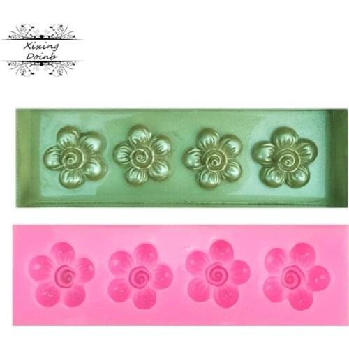 Flower shaped silicone cake decoration tools candy chocolate fudge mold