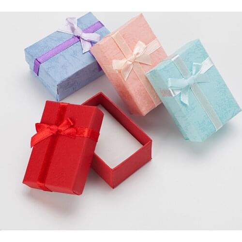 4x6x2.5cm Mini Jewelry Box Multi Colors Rings Gift Boxes Fashion Earrings/Necklace Box Cardboard Display Packaging 40pcs/lot