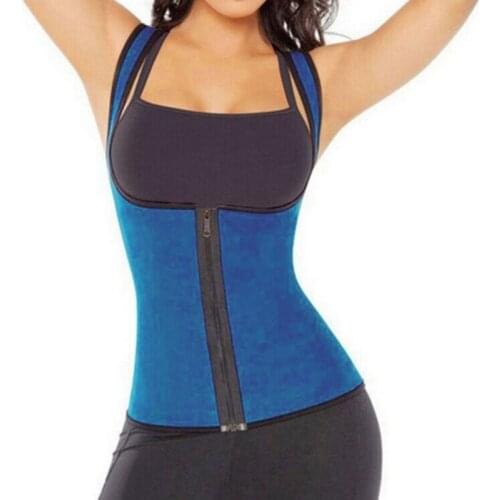 Newest ArrivalWomen Waist Trainer Zipper Vest Adjustable Breathable Waist Slimming Corset Sport Body Shaper For Weight Loss Fitn