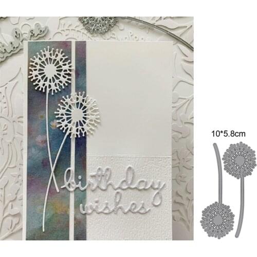Dandelion flowers Metal Cutting Dies Christmas Stencil For DIY Scrapbooking Paper Card Decorative Craft Embossing Die Cuts New