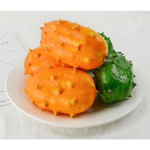 Kiwano melon fake tropical fruit model restaurant hotel bar cafa shop store decoration artificial Simulation faux fruit props