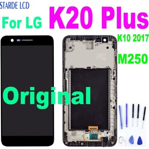 5.3 inch Original For LG K10 2017 M250 M250N M250E LCD Display Touch Screen Digitizer Assembly With Frame For K20 Plus Display
