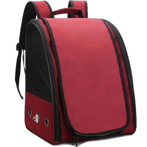 Portable Bird Carrier Cage Bag Breathable Parrot Out Backpack Pet Bird Travel Box Carrier for Large and Small Birds Crested