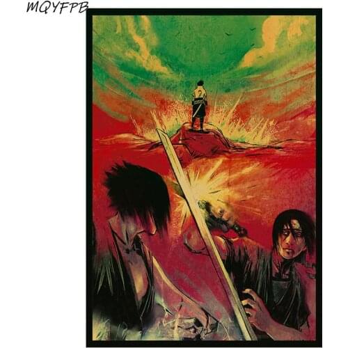 Japanese Animation Kraft Paper Poster Home Room Bedroom Wall Decoration Painting Core 50.5x35cm