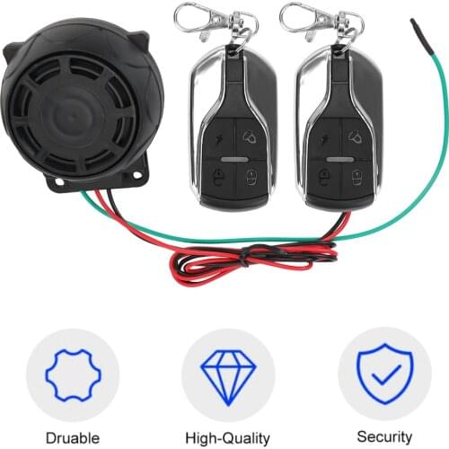 LEEPEE Motorcycle Alarm Security System Bike Scooter Motor Alarm System Dual Remote Control Motorcycle Theft Protection 12V