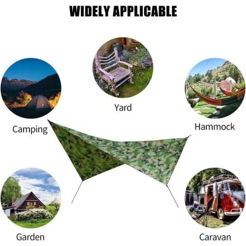 Camping Sun Shelter Ultralight Outdoor Waterproof Tarp Garden Shade Awning Sunshade Beach Canopy Tent Mat Shelter K2U7 Rain V4I9