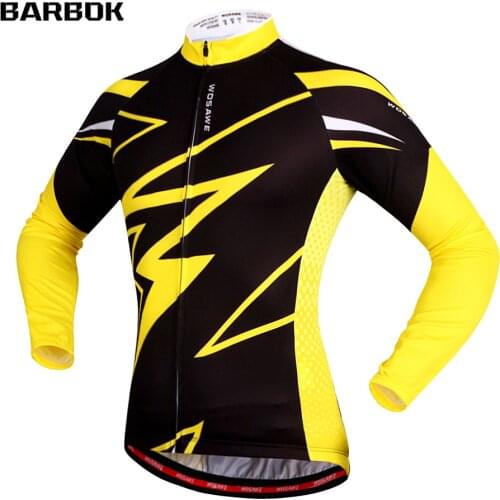 WOSAWE Autumn Pro Cycling Jerseys Long Sleeve MTB Bicycle Cycling Clothing Sportswear Mens Bike Cycling Clothes