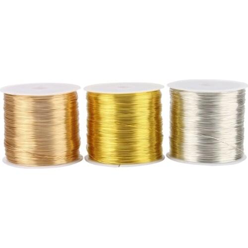 0.4mm Long-lasting Fixed Color Copper Wire Beading Cord String Thread for Jewelry Making DIY Bracelet Earrings Craft Accessories