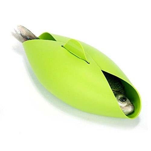 1Pc Silicone Steamer Fish Bowl Kettle Steamer Foldable Microwave Poacher Cooker Food Cooking Tool(00200)