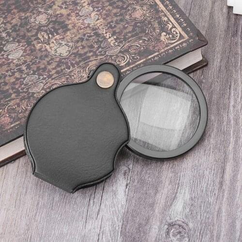 10X Portable Pocket Magnifier Foldable Read Jewelry Magnifying Glass Loupe Lens -hol