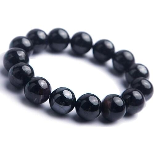 14mm Genuine Natural Sugilite Round Loose Stone Beads Women Lady Fashion Stretch Bracelet