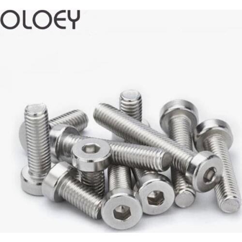 20/40/60pcs M3 M4 M5 M6 304 Stainless Steel Hex Hexagon Socket Ultra Thin Super Low Flat Wafer Head Allen Cap Screw Bolt