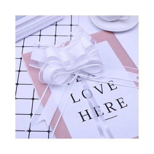 200pcs Big cute Pull Bow ribbon for Gift Packing Wedding Car door handle Decoration Party festive Bouguet decor ribbon wholesale